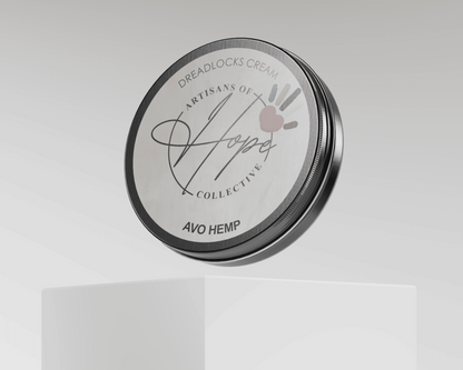 Black container with branding on a white background